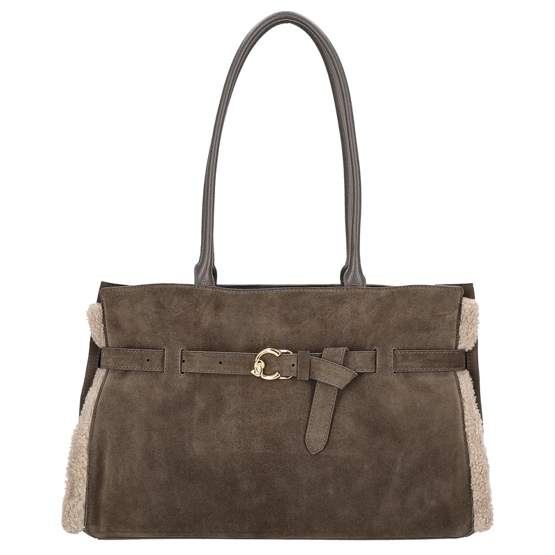 Coccinelle Sabine Soft - Bolso de hombro 36 cm (fango/wart.t/fan)