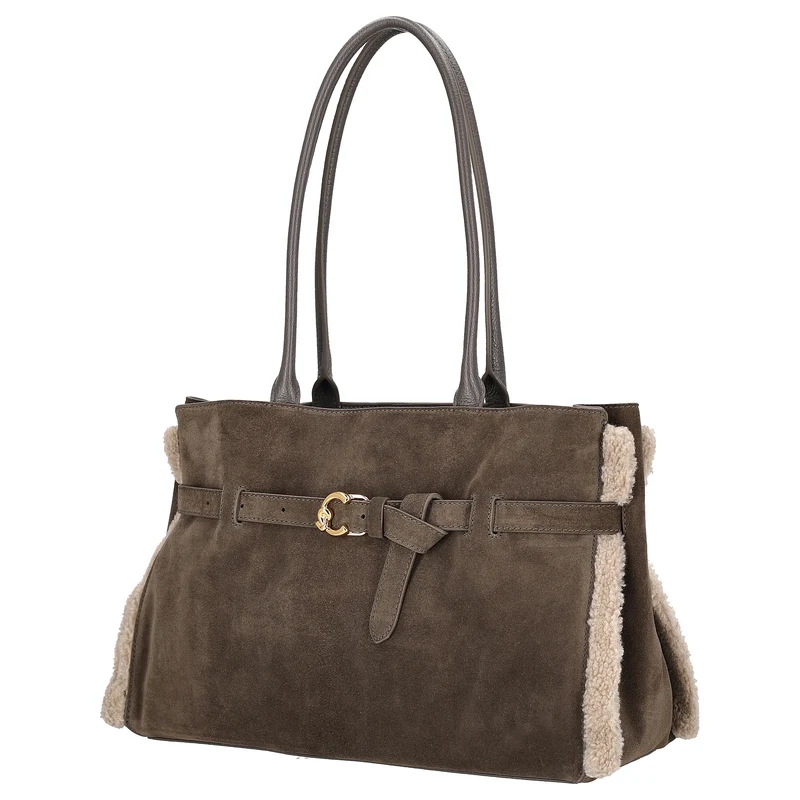 Coccinelle Sabine Soft - Bolso de hombro 36 cm (fango/wart.t/fan)