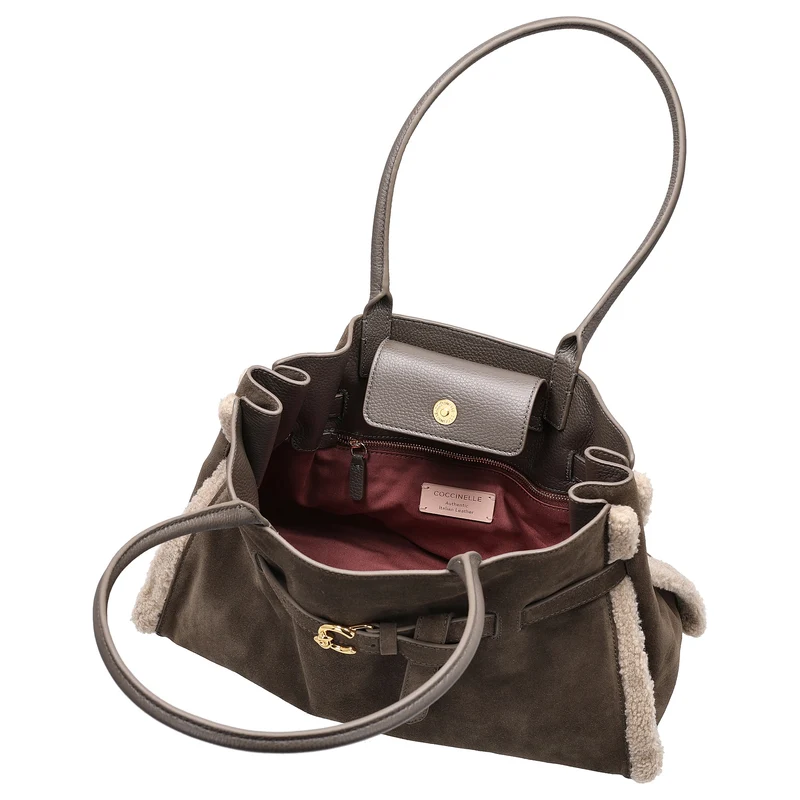 Coccinelle Sabine Soft - Bolso de hombro 36 cm (fango/wart.t/fan)