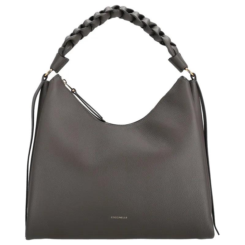 Coccinelle Boheme Grana Double - Bolso de hombro M 34 cm (fango/honey)