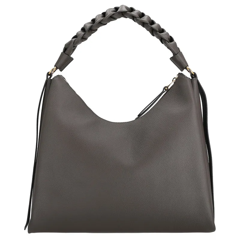 Coccinelle Boheme Grana Double - Bolso de hombro M 34 cm (fango/honey)