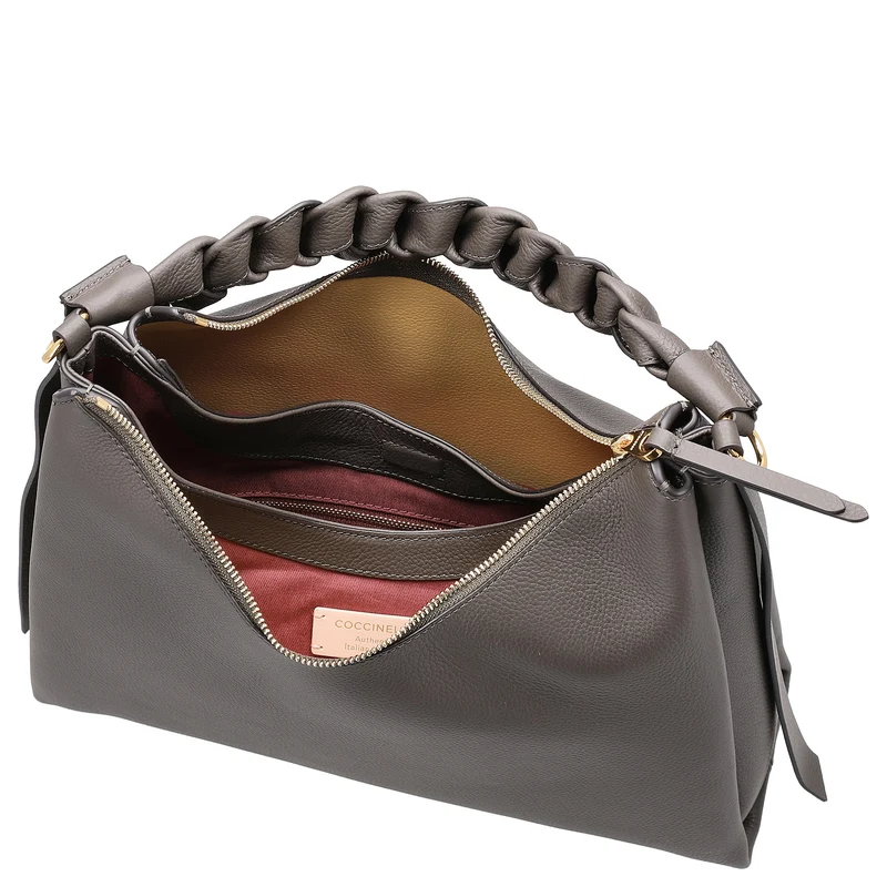Coccinelle Boheme Grana Double - Bolso de hombro M 34 cm (fango/honey)