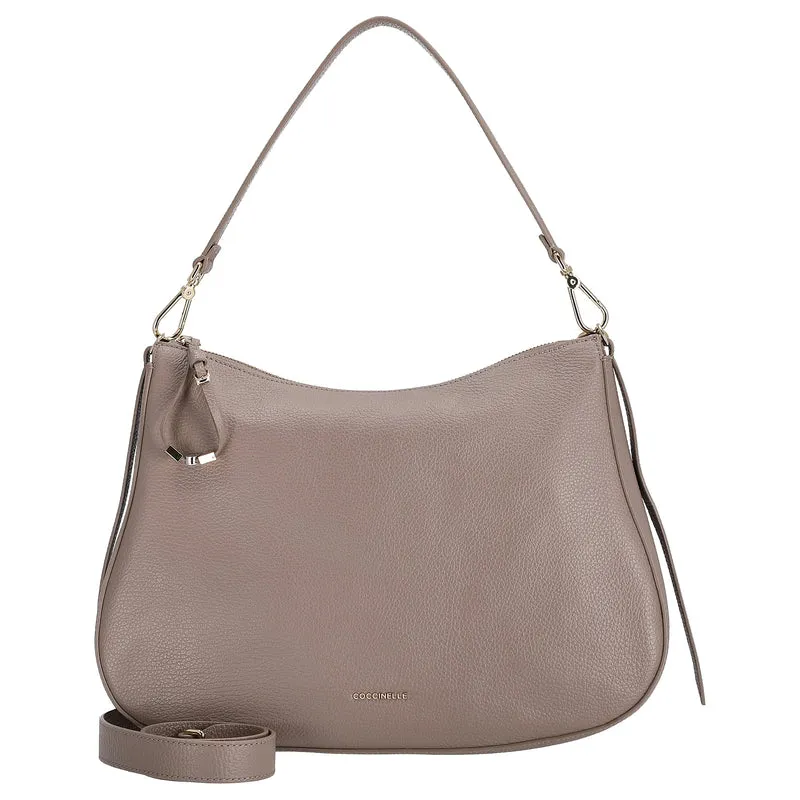 Coccinelle Nory - Bolso de hombro 36 cm (warm taupe)
