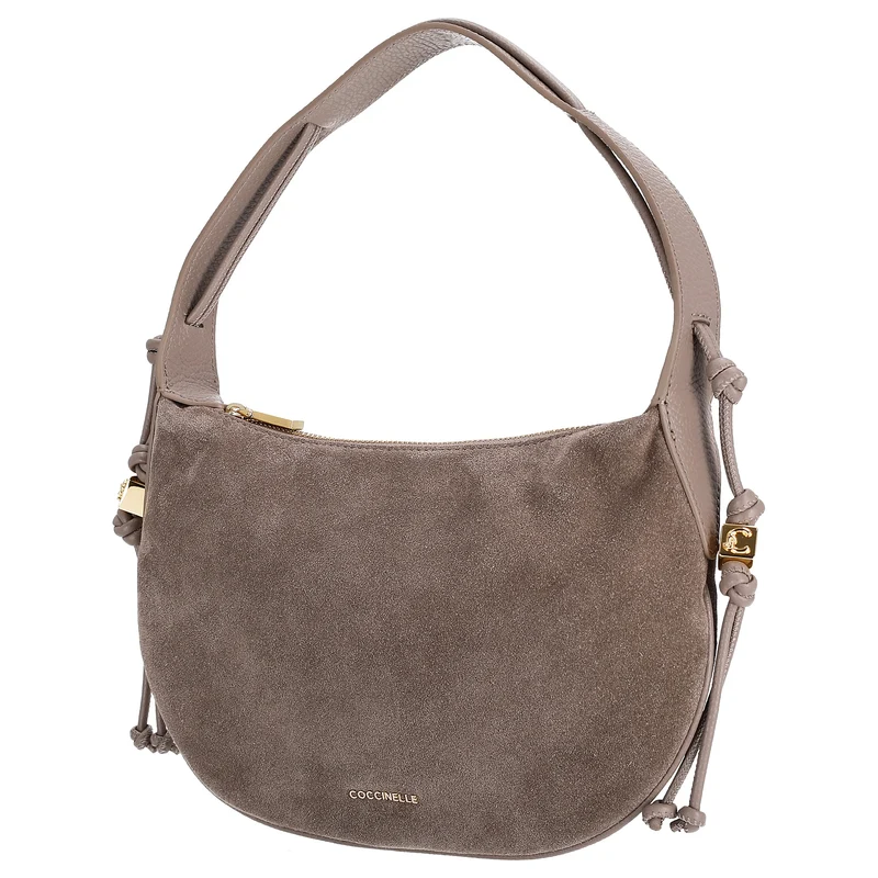 Coccinelle Thess Suede Bim - Bolso de hombro 29 cm (warm taupe)