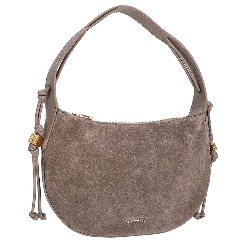 Coccinelle Thess Suede Bim - Bolso de hombro 29 cm (warm taupe)