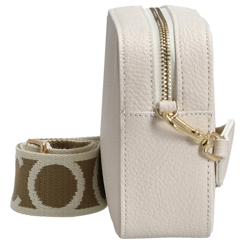 Coccinelle Tebe - Bolso bandolera 19 cm (blanco)