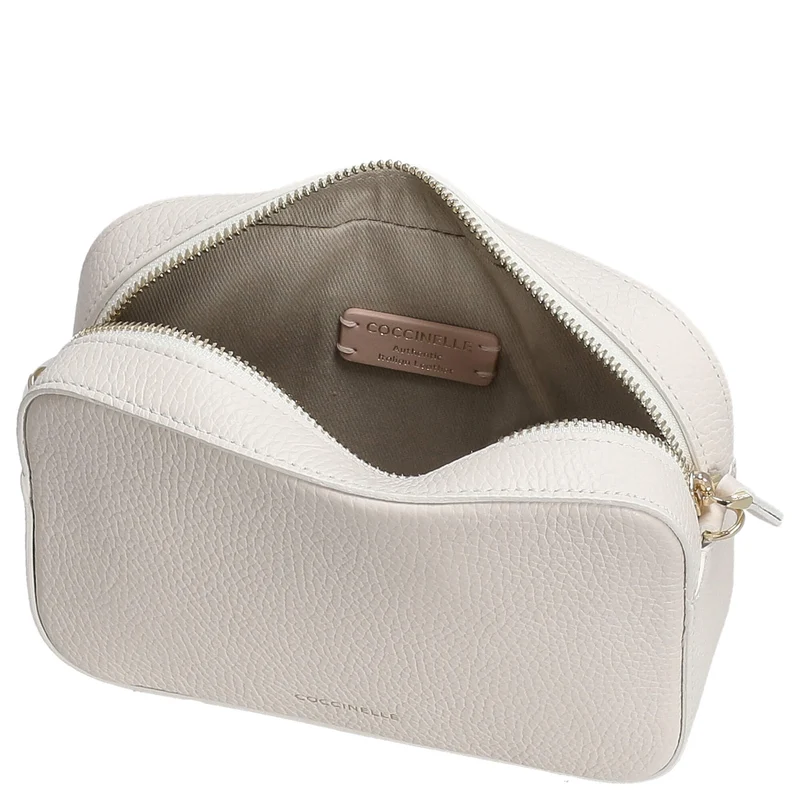 Coccinelle Tebe - Bolso bandolera 19 cm (blanco)