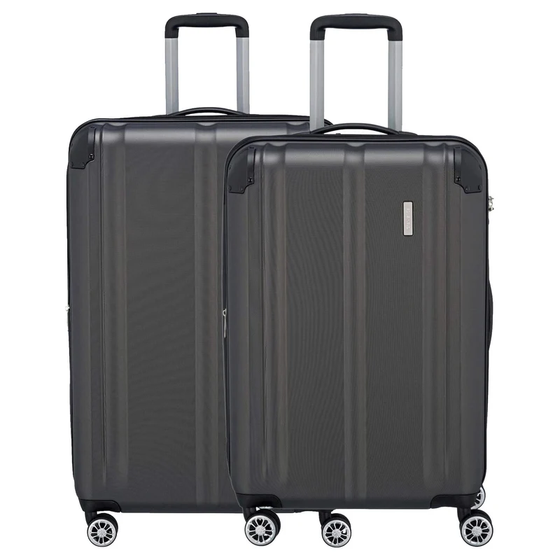 Travelite City - Juego de trolley con 4 ruedas 2 piezas (anthrazit)