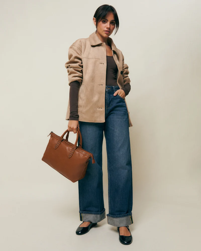Kalani bolso tote con asa bandolera y detalles metálicos ED.