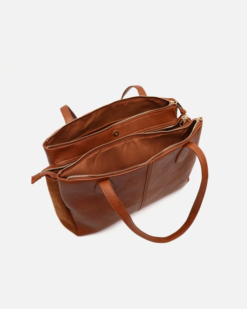 Caton bolso shopper grande efecto ante
