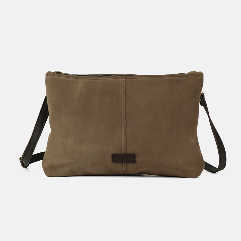 Bandolera mediana Zoe de serraje CUIROTS