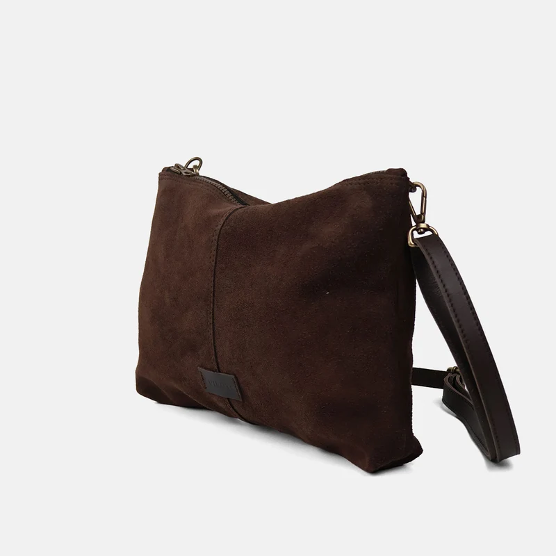 Bandolera mediana Zoe de serraje CUIROTS