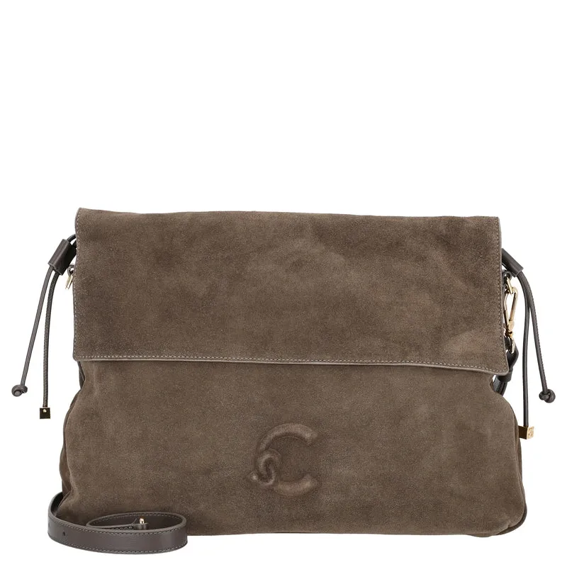 Coccinelle Lidia Suede Bim - Bolso bandolera 40 cm (fango)