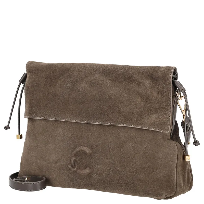 Coccinelle Lidia Suede Bim - Bolso bandolera 40 cm (fango)