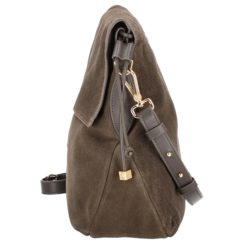 Coccinelle Lidia Suede Bim - Bolso bandolera 40 cm (fango)