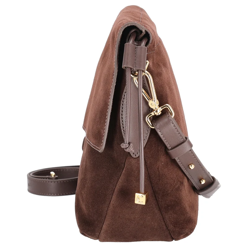 Coccinelle Lidia Suede Bim - Bolso de hombro 31 cm (brunette/brunet)