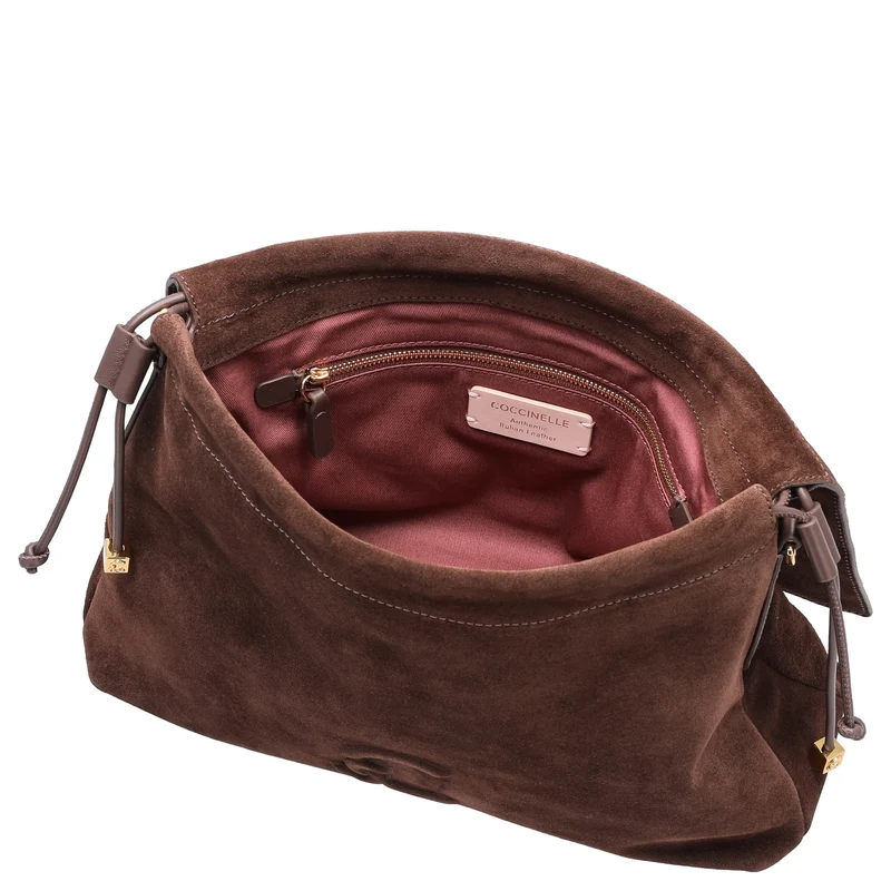 Coccinelle Lidia Suede Bim - Bolso de hombro 31 cm (brunette/brunet)