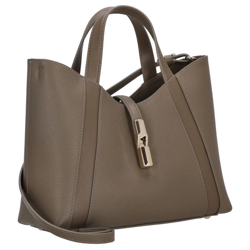 Furla Goccia Tote - Bolso de mano S 28 cm (muddy gray)