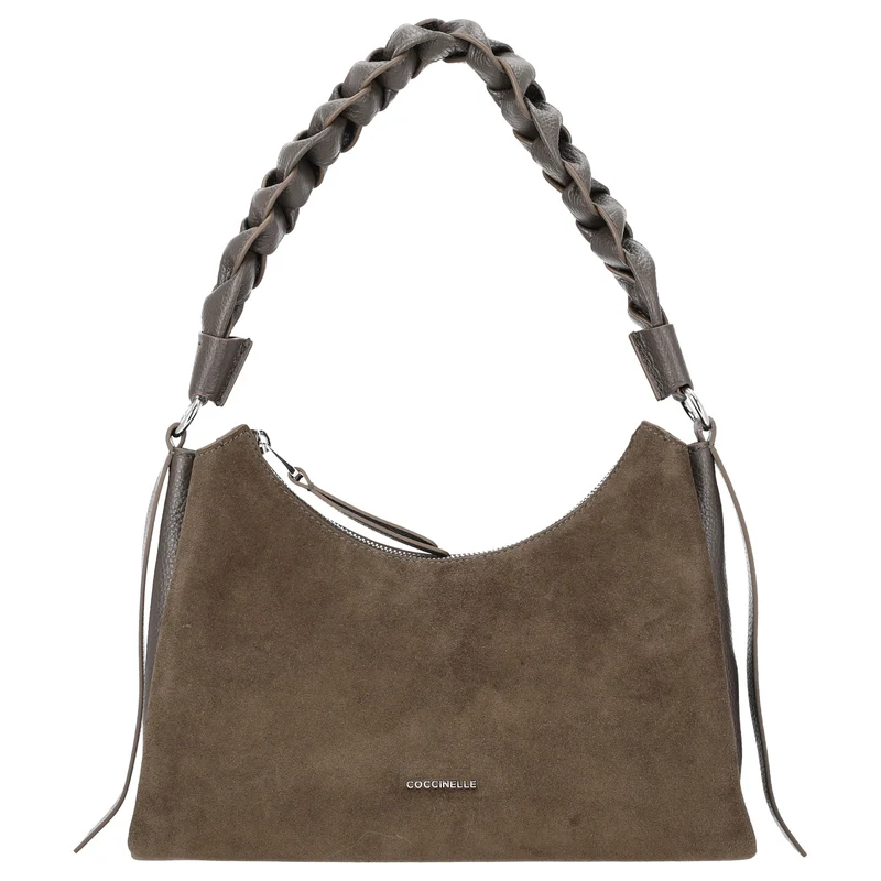 Coccinelle Boheme Suede Bimaterial - Bolso de hombro 30 cm (fango/fango)
