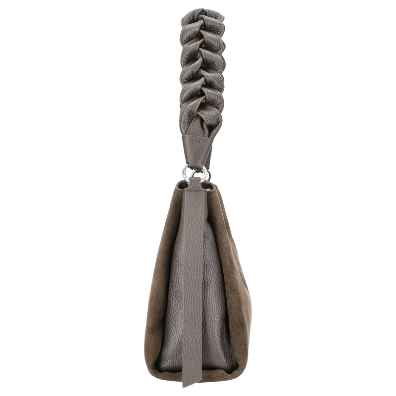 Coccinelle Boheme Suede Bimaterial - Bolso de hombro 30 cm (fango/fango)