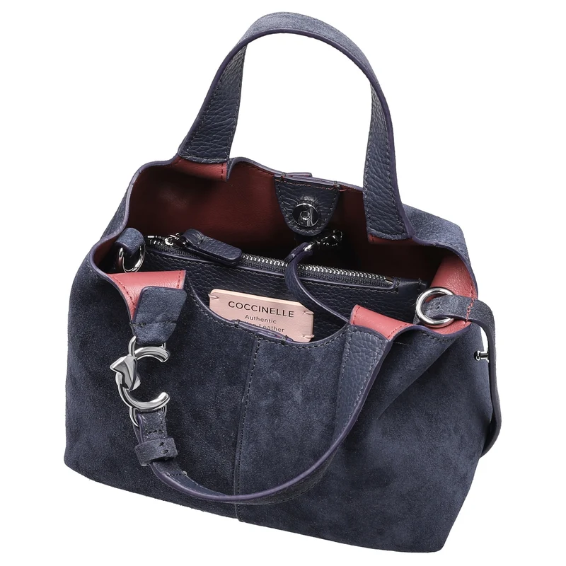 Coccinelle C-Easy Suede - Bolso de mano S 20 cm (midnight blue)