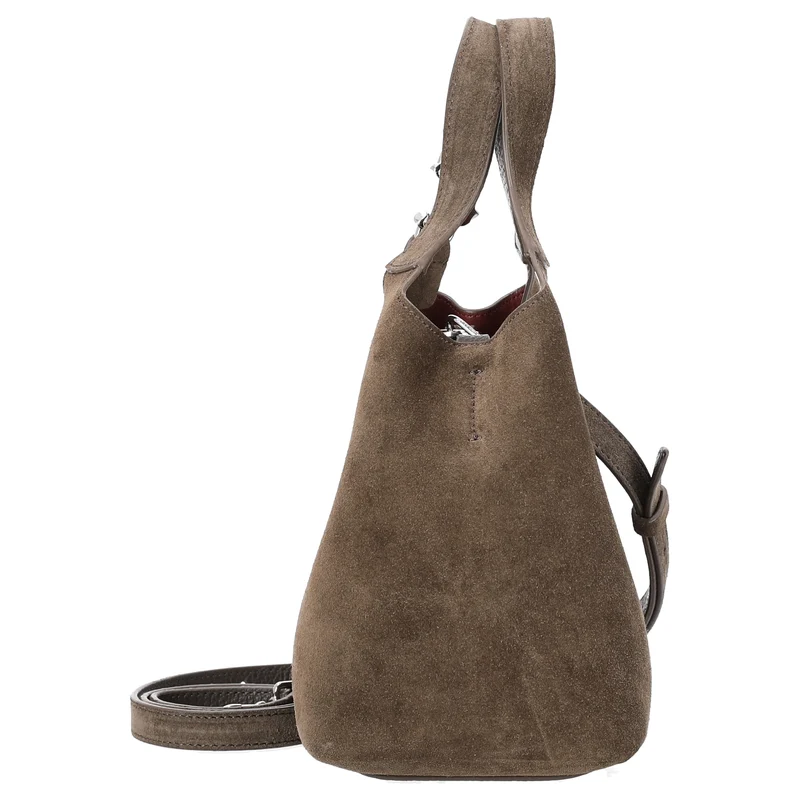 Coccinelle C-Easy Suede - Bolso de mano S 20 cm (fango/fango)