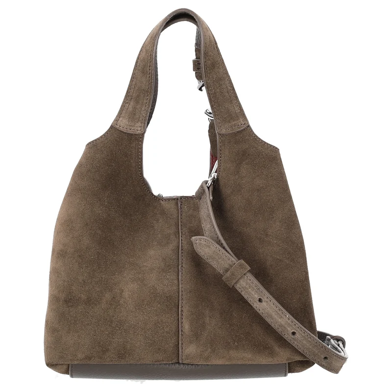 Coccinelle C-Easy Suede - Bolso de mano S 20 cm (fango/fango)
