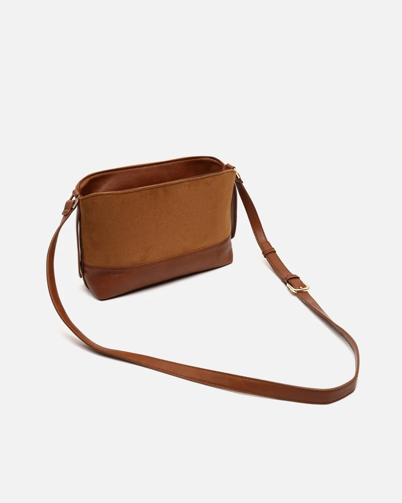 Rich bolso bandolera pequeño efecto ante