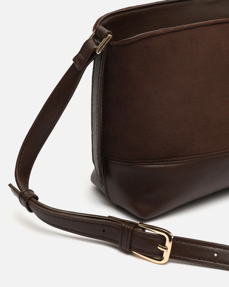 Rich bolso bandolera pequeño efecto ante