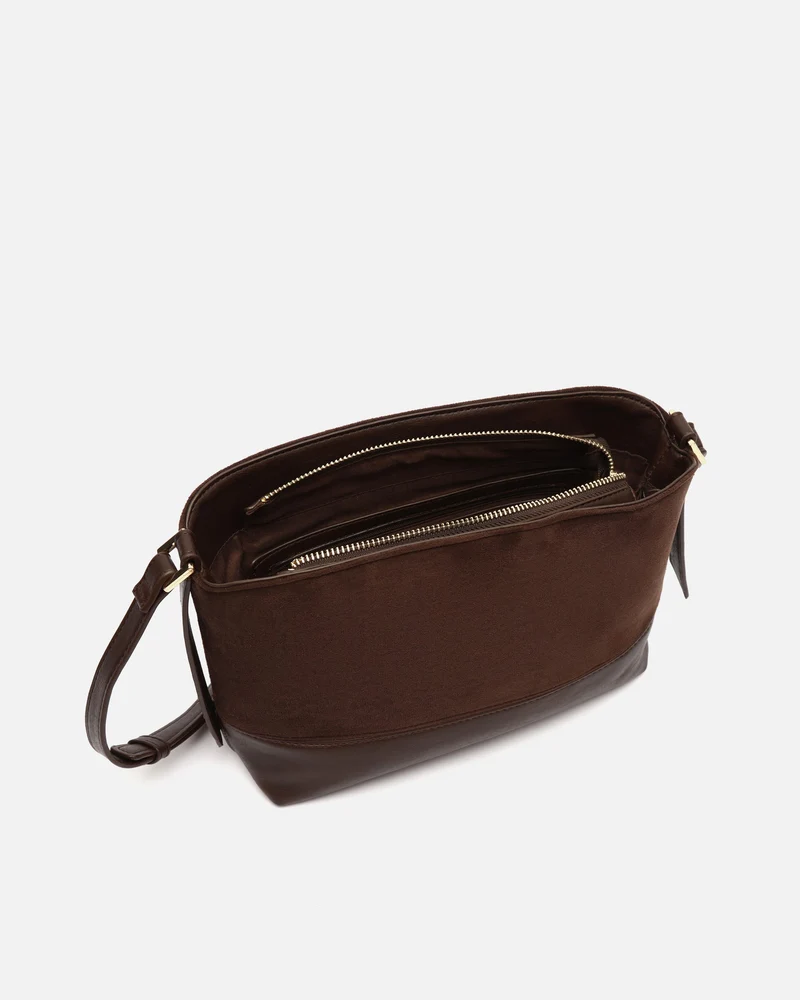 Rich bolso bandolera pequeño efecto ante