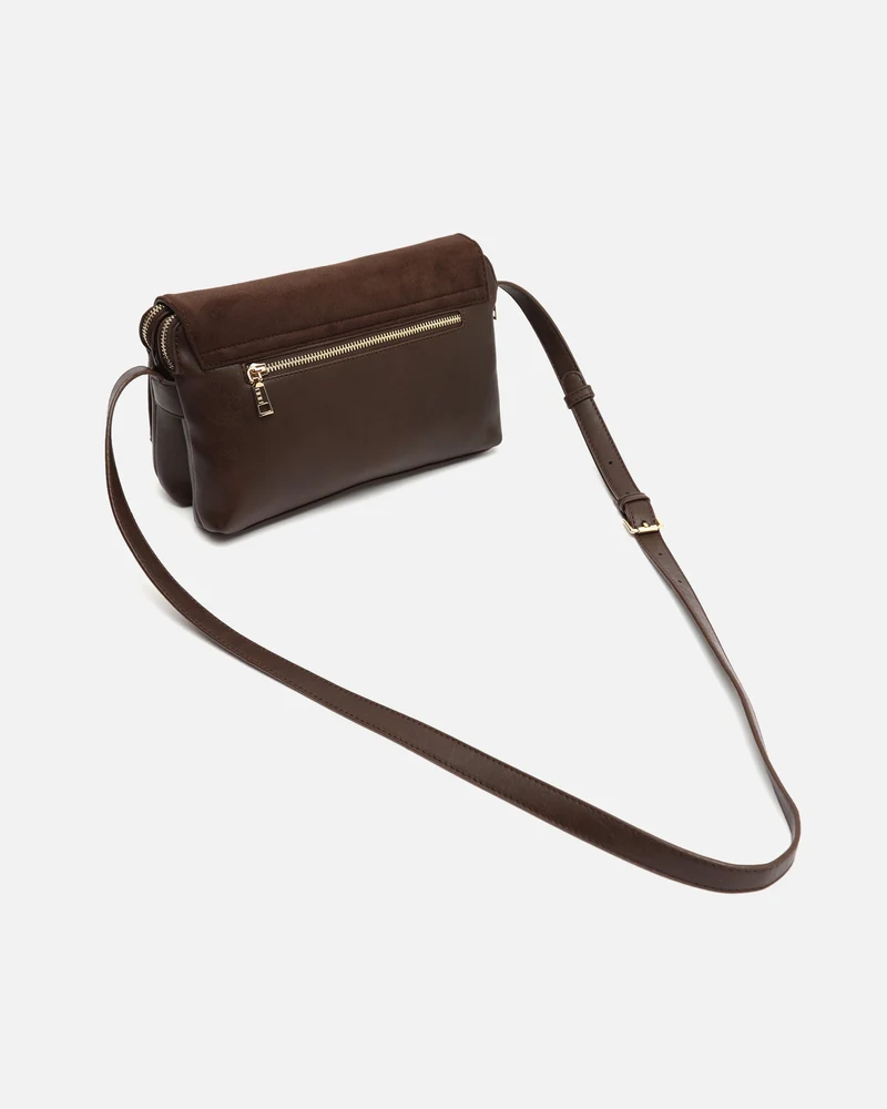 Richa bolso bandolera combinado con solapa efecto ante