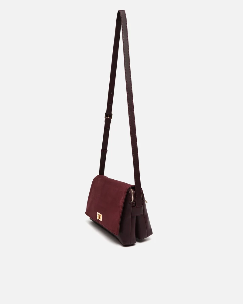 Richa bolso bandolera combinado con solapa efecto ante