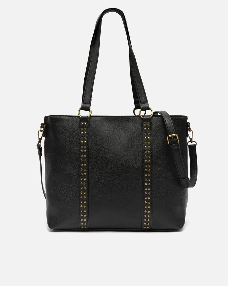 Mampini bolso shopper grande con asa bandolera extraíble y detalles metálicos