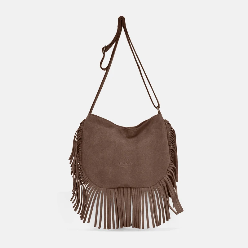 Bandolera de flecos Bravo de serraje CUIROTS
