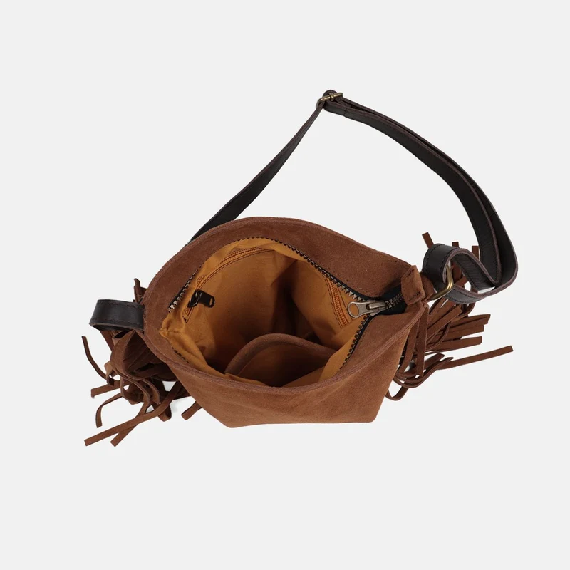 Bandolera de flecos Bravo de serraje CUIROTS