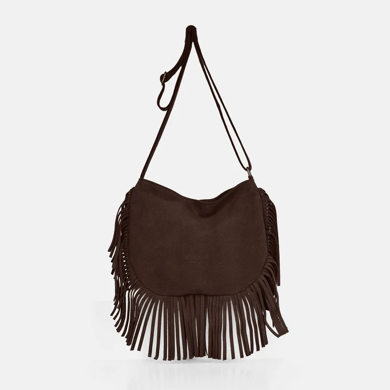 Bandolera de flecos Bravo de serraje CUIROTS