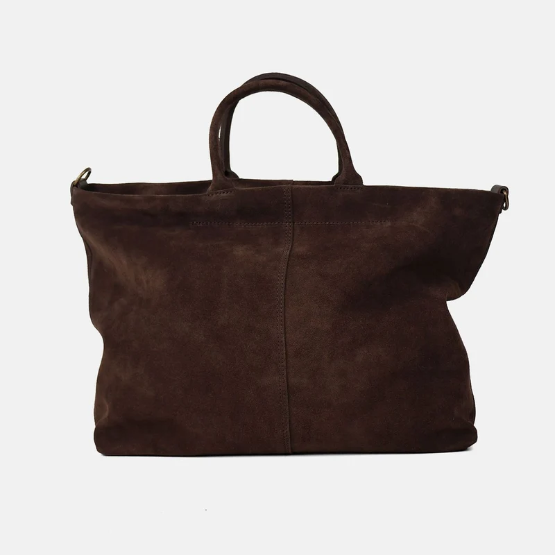 Bolso de mano grande Zoe de serraje CUIROTS