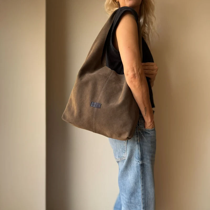 Bolso de hombro Zoe de serraje CUIROTS