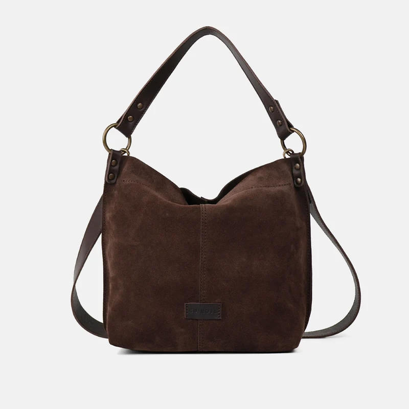 Bolso de hombro y bandolera Zoe de serraje CUIROTS
