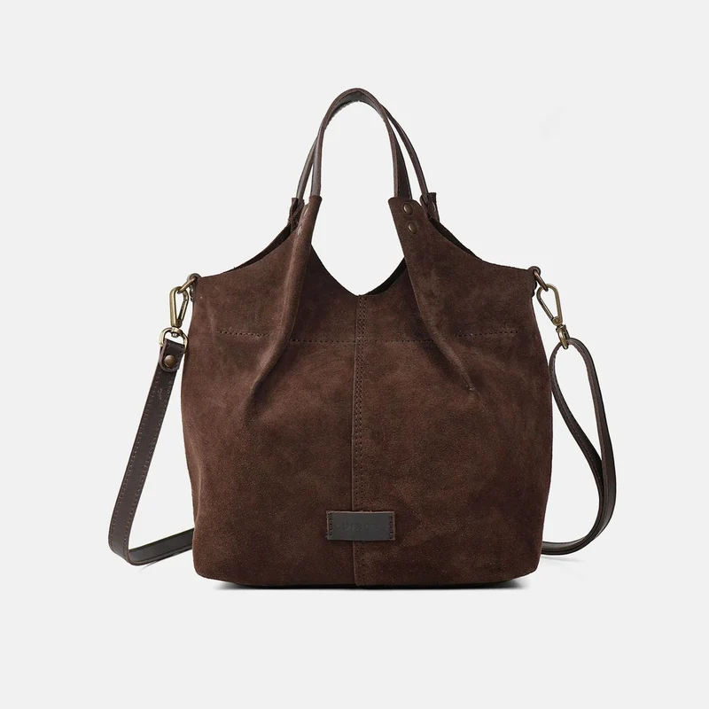 Bolso de mano y bandolera Zoe de serraje CUIROTS