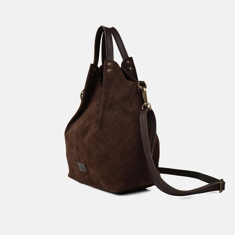 Bolso de mano y bandolera Zoe de serraje CUIROTS
