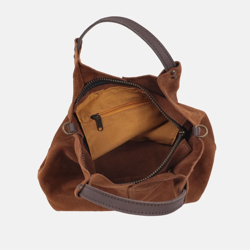 Bolso de mano y bandolera Zoe de serraje CUIROTS