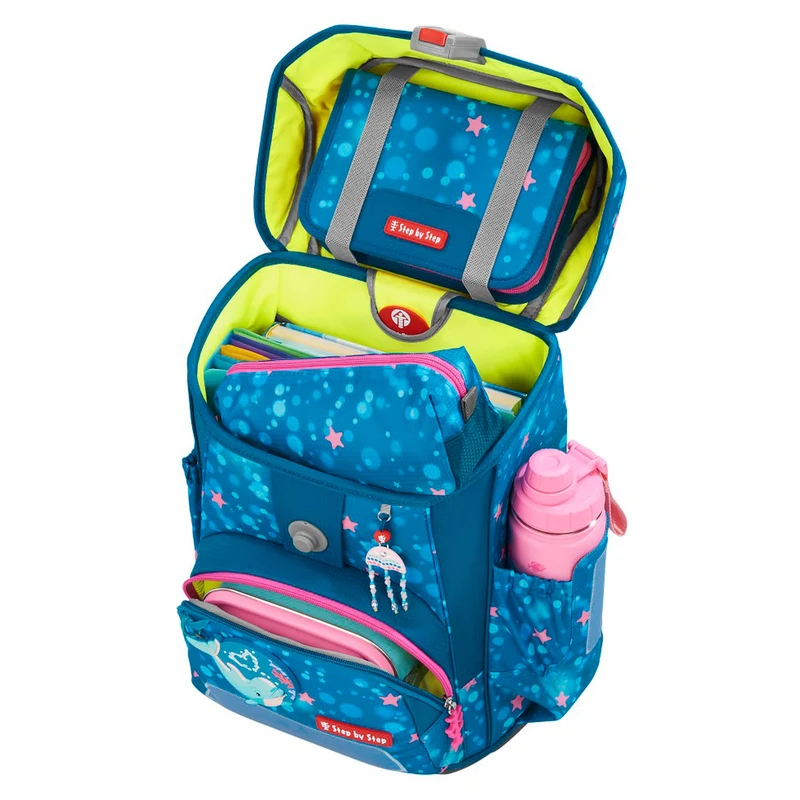 Step by Step Cloud - Set de mochila escolar 5 pzas. (Dolphin Azura)