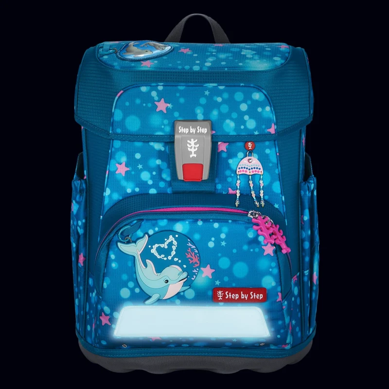 Step by Step Cloud - Set de mochila escolar 5 pzas. (Dolphin Azura)