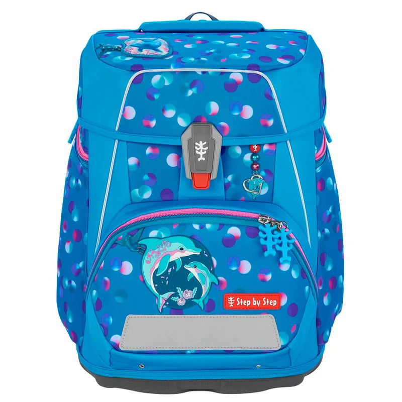 Step by Step Space - Set de mochila escolar 5 piezas (Dolphin Finja)