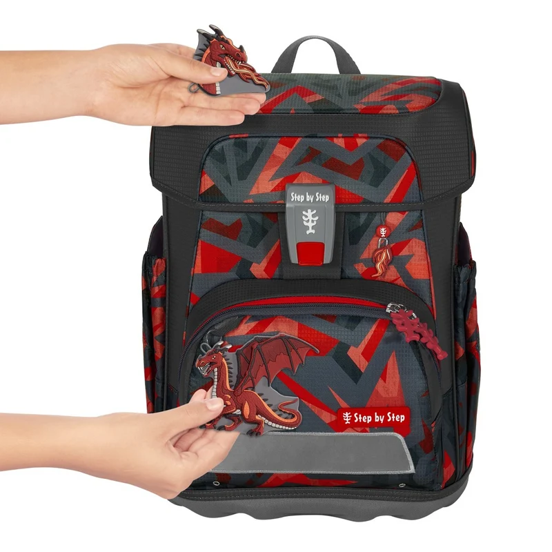 Step by Step Cloud - Set de mochila escolar 5 piezas (Dragon Firo)