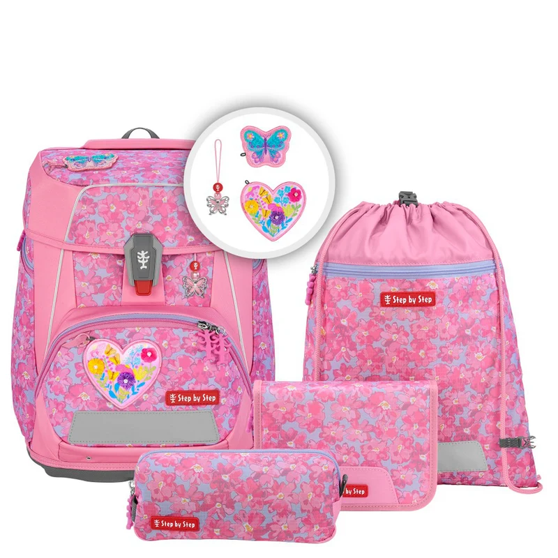 Step by Step Space - Set de mochila escolar 5 piezas (Heart Luma)