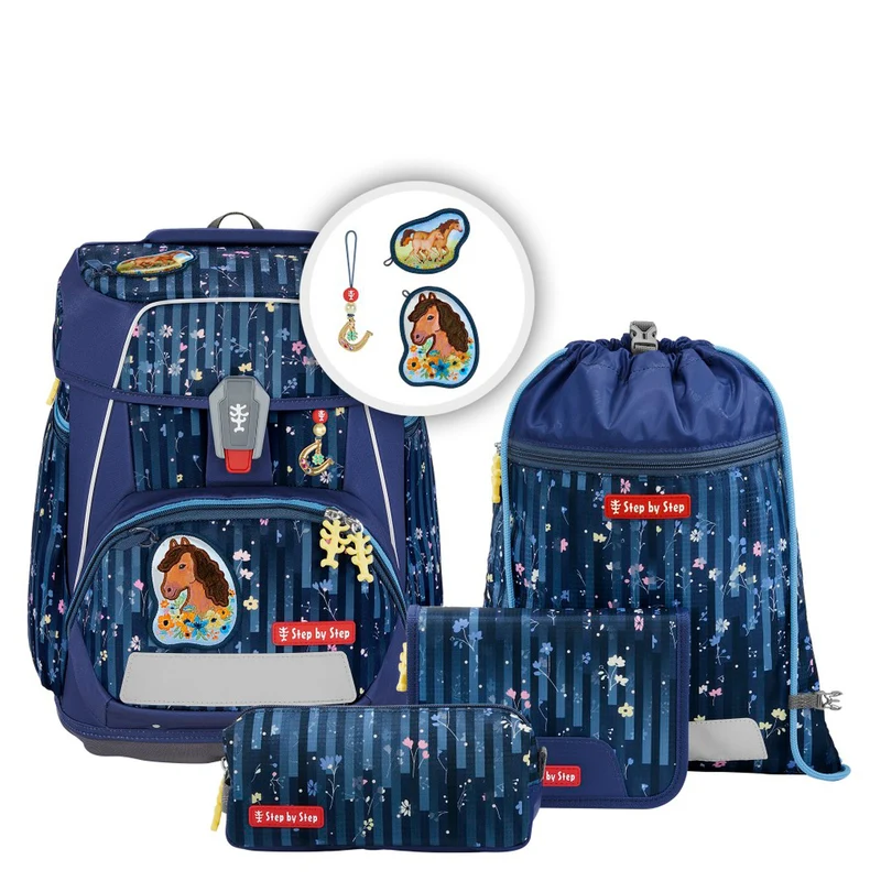 Step by Step Space - Set de mochila escolar 5 piezas (Horse Mila)