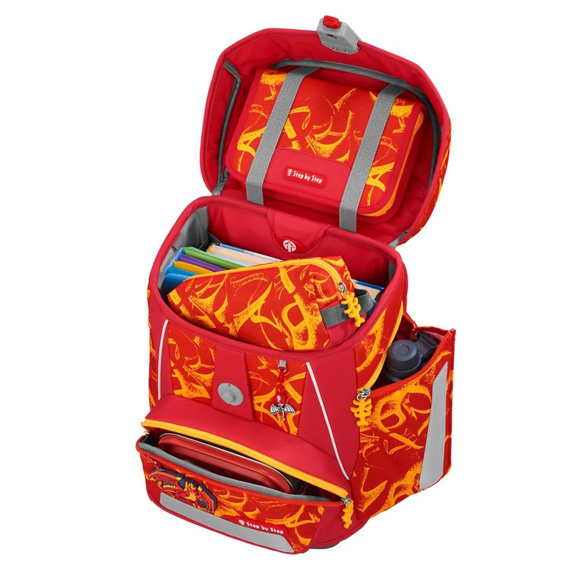 Step by Step Space - Set de mochila escolar 5 piezas (Dragon Toro)