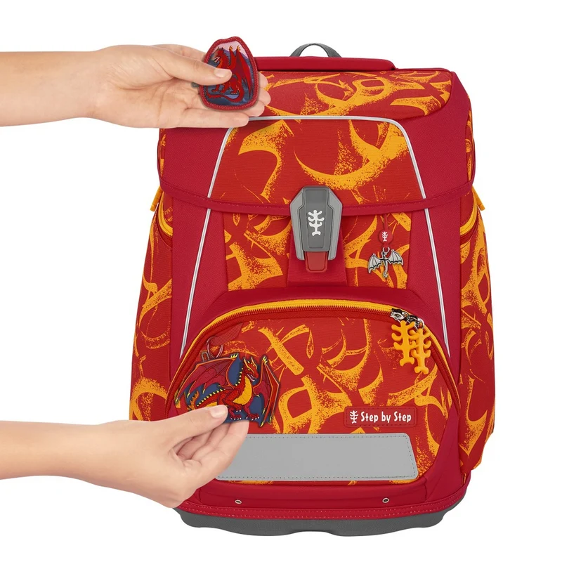 Step by Step Space - Set de mochila escolar 5 piezas (Dragon Toro)